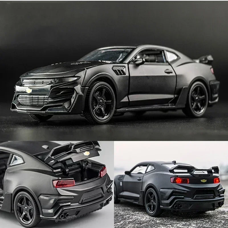 1:32 Legering Diecast Auto Model Chevrolet Camaro Trek Geluid Licht Kinderen Speelgoed Auto Collectie Voor Kinderen Geschenken