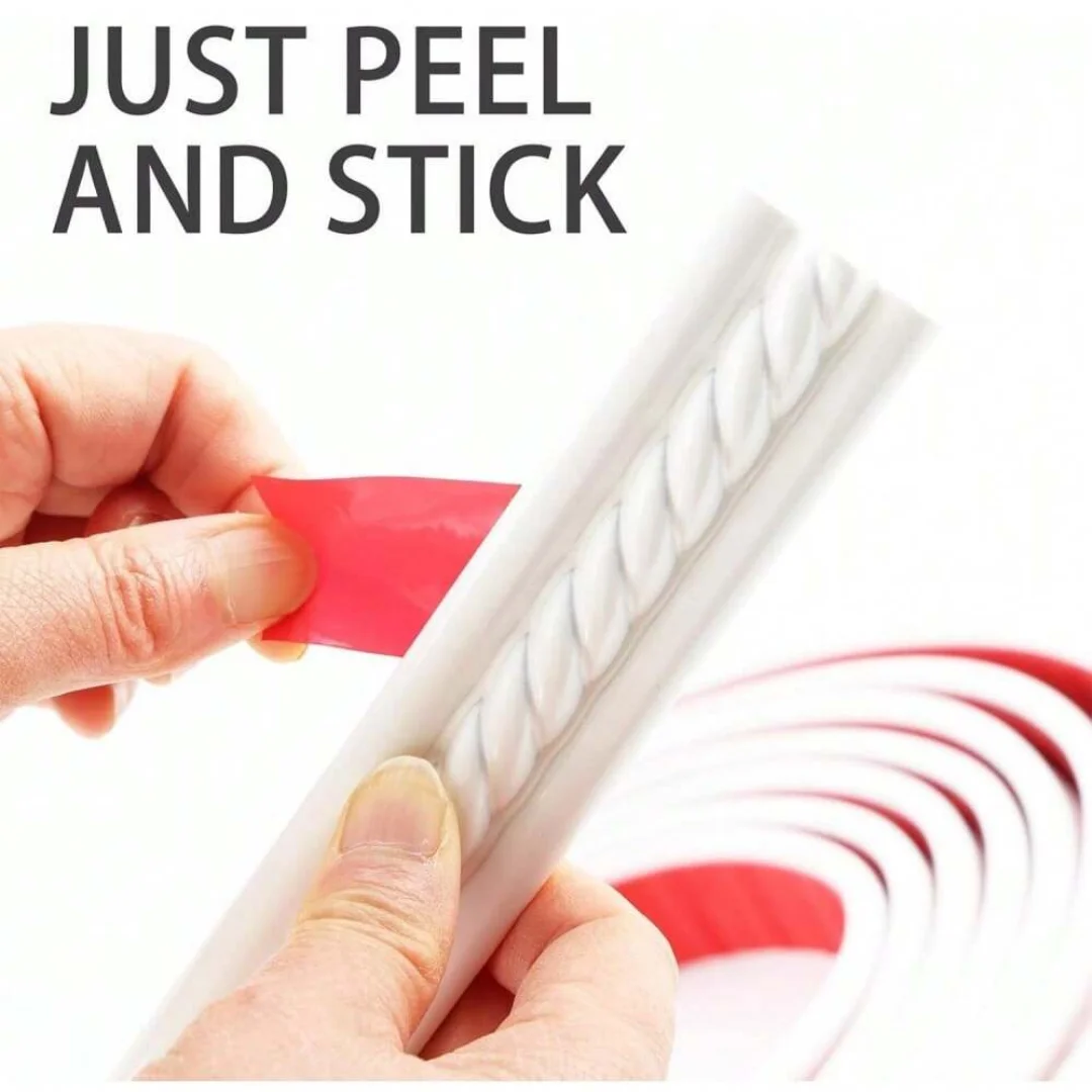 1PC 1m/39.37inch Self-Adhesive Peel And Stick Molding Trim Wall Trim For Tile Wood Wallpapers Pictures Crown Molding Panel