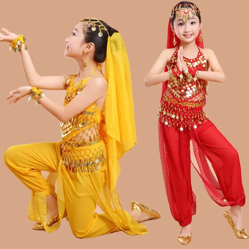 Festival Children's Performance Clothing Children's Belly Dance Xinjiang Stage Performance Clothing Indian Dance Clothing for In