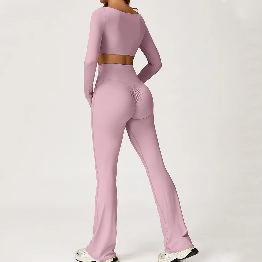 

2PCS Yoga Suit Sports Set Women Women's Gym Set Women Tracksuit Running Yoga Shirt Workout Long Sleeve Sports Bra Yoga Clothing