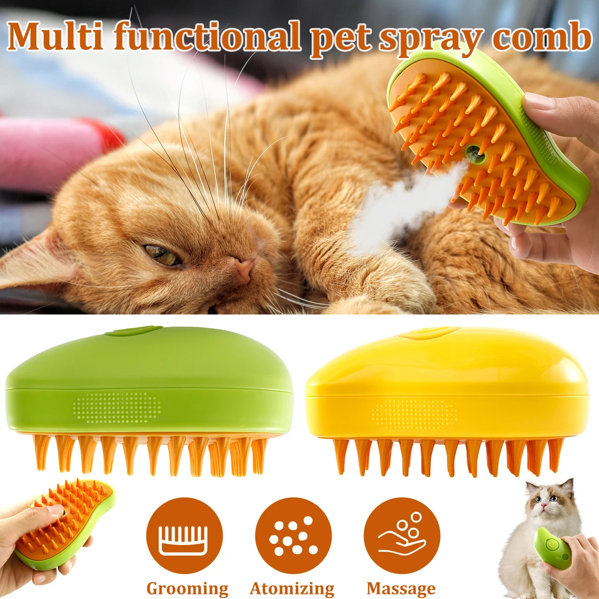 Keep Your Beloved Pet Looking Great and Happy for Longer with this Convenient, Quick and Easy 3-in-1 USB Rechargeable Steamy Pet