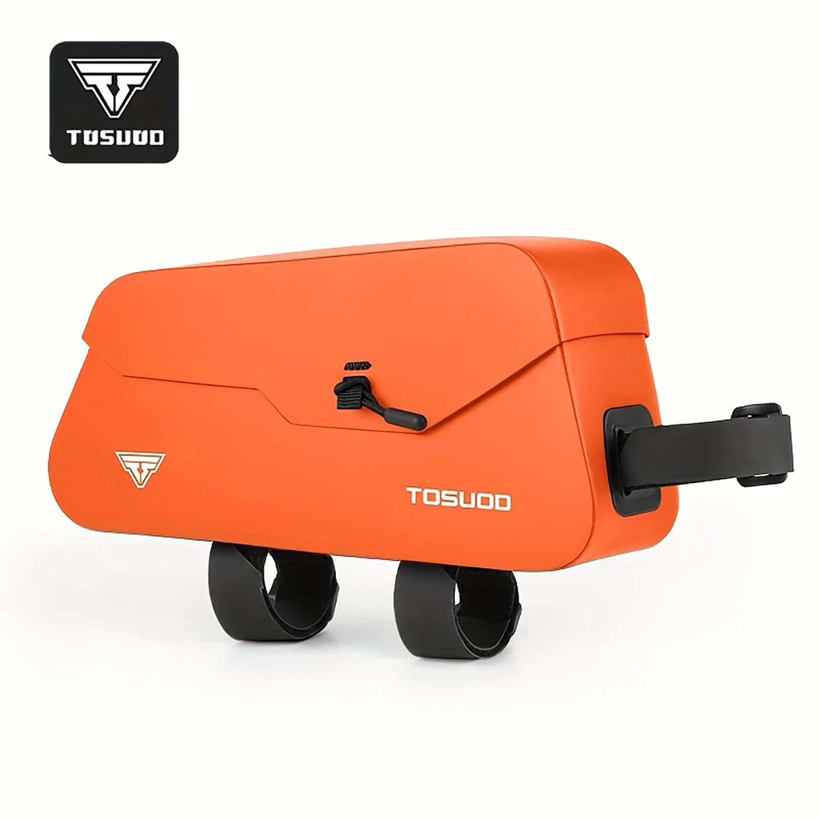 

TOSUOD Магнитный откидной чехол для велосипедной рамы, сумка 1,3 л — брезент из ТПУ, устойчивый к атмосферным воздействиям, тройное крепление на ремешке, легкий вес 200 г, быстрый