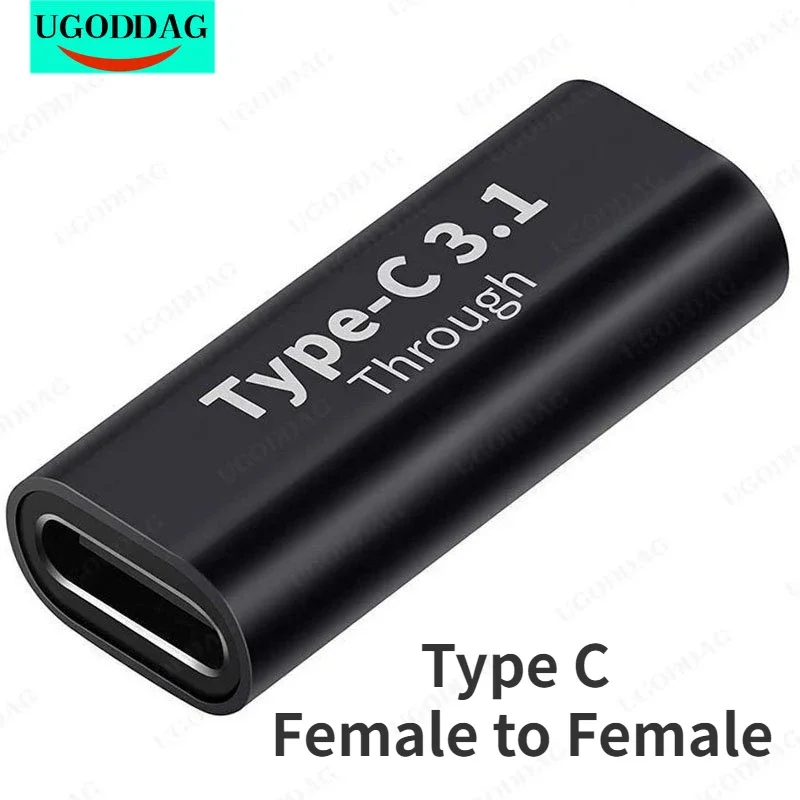 1/2PCS Type C Adapter Female To Female Converter Portable USB-C Charge Adapter Type-C Extension Cable For Phone Tablets Laptops