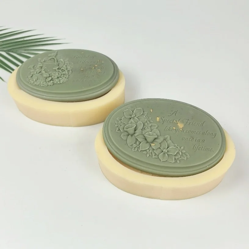 

Mold Silicone 2D Flat Carved Flower Sign Birthday Wishes Soap Molds Handmade Making Clay Resin Moulds