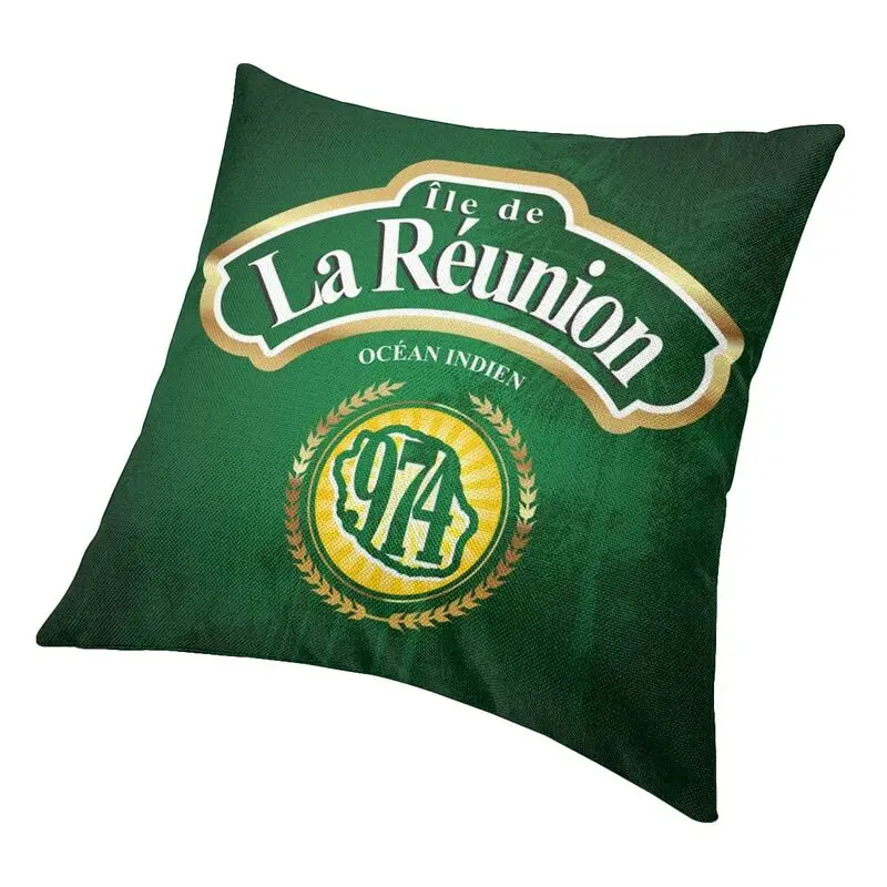 Luxury 974 Reunion Island Throw Pillow Case Office Sofa Ile De La Reunion Flag Cushion Cover Soft Bedding Pillowcase Polyester