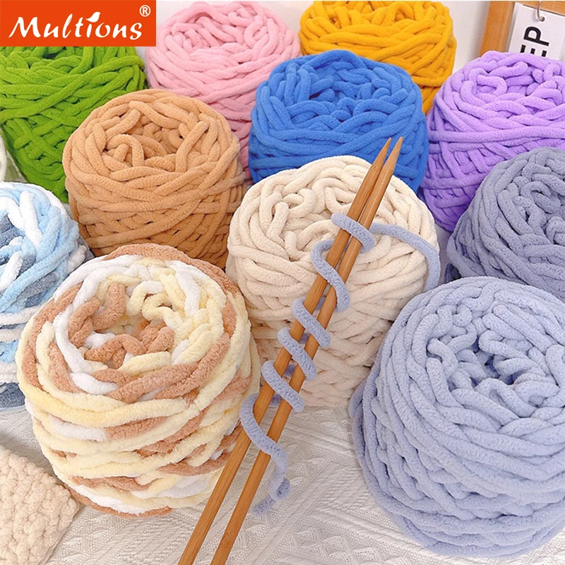 

100g Colorful Blended Chenille Wool Yarn Polyester Blended For Hand knitting Soft Milk Cotton Yarn for DIY Crochet Hat Scarf