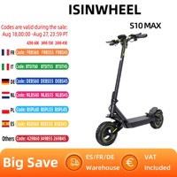 Isinwheel S10 Max Adult Electric Scooter 10 inches Off-Road Pneumatic Tires Foldable City Electric Scooter 1000W 48V15Ah Battery