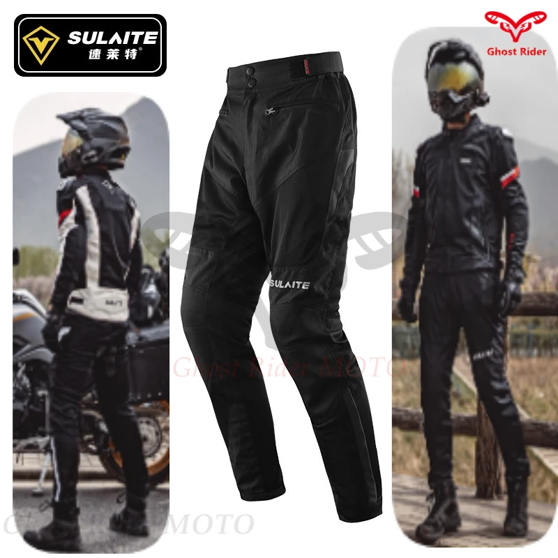 

Motorcycle summer riding pants men women breathable anti-drop moto pants outdoor riding with protective gear anti-drop pants