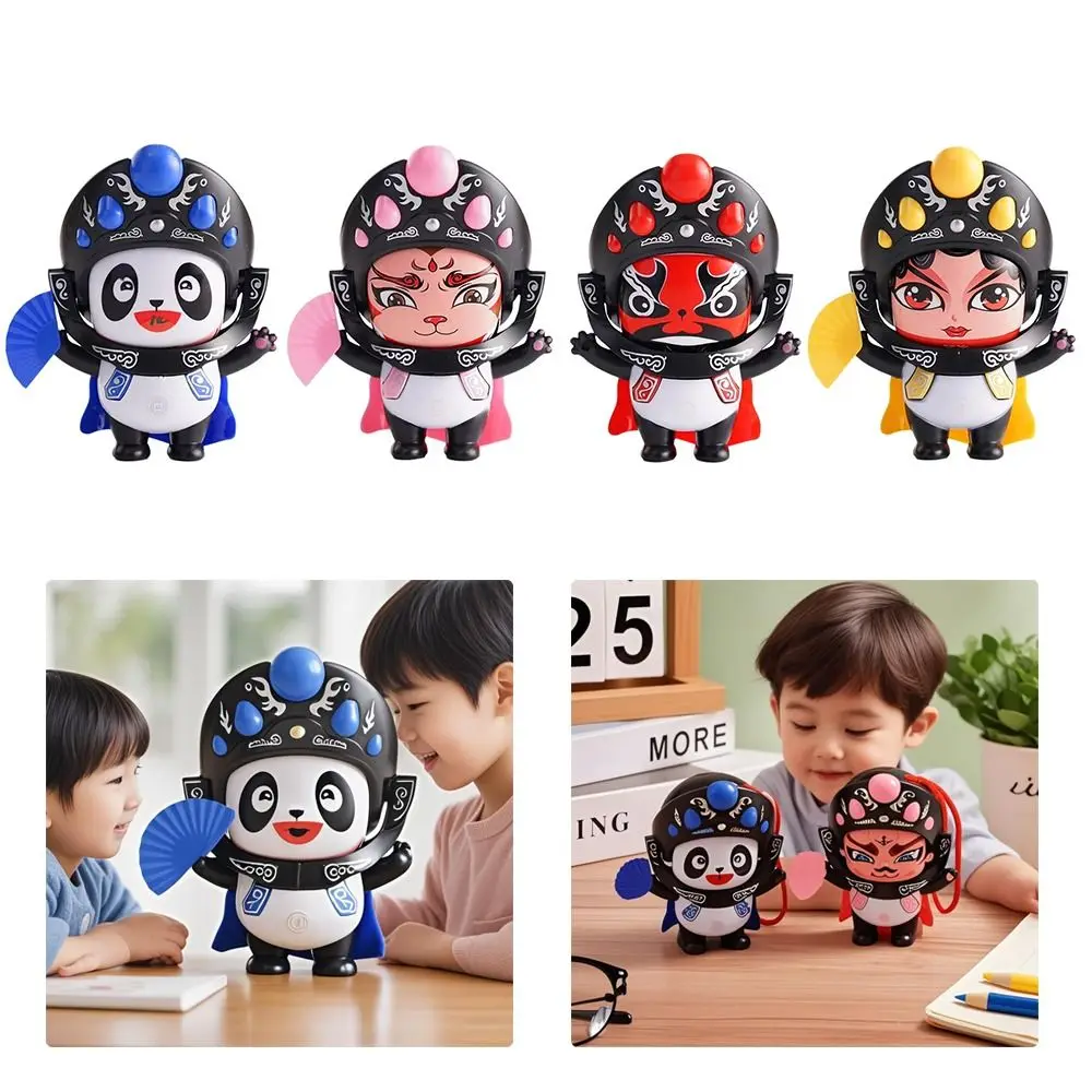 四川オペラパンダ顔替え人形 5つの表情変化 ストレス軽減パンダフィギュアおもちゃ 中国風顔替え人形