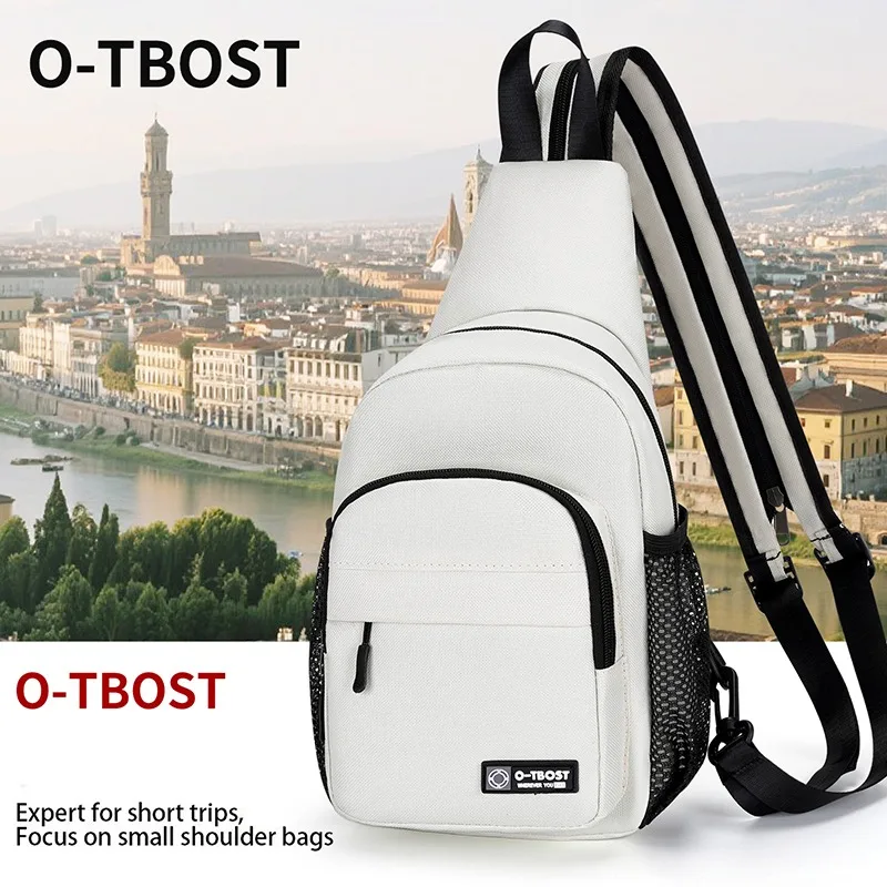 

Men's Large Capacity Chest Bag Trendy Cool Lightweight Waterproof Scratch Resistant Simple Design for Outdoor Use