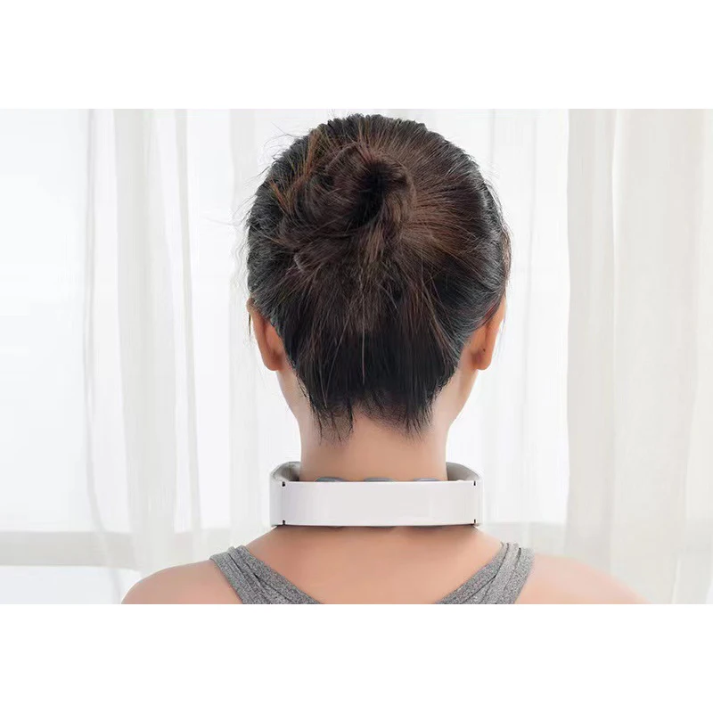 Bxa-massageador de pulso inteligente para pescoço e pescoço, calor sem fio, vértebra cervical, relaxar, dores musculares, amassar, dispositivo de massagem, ems