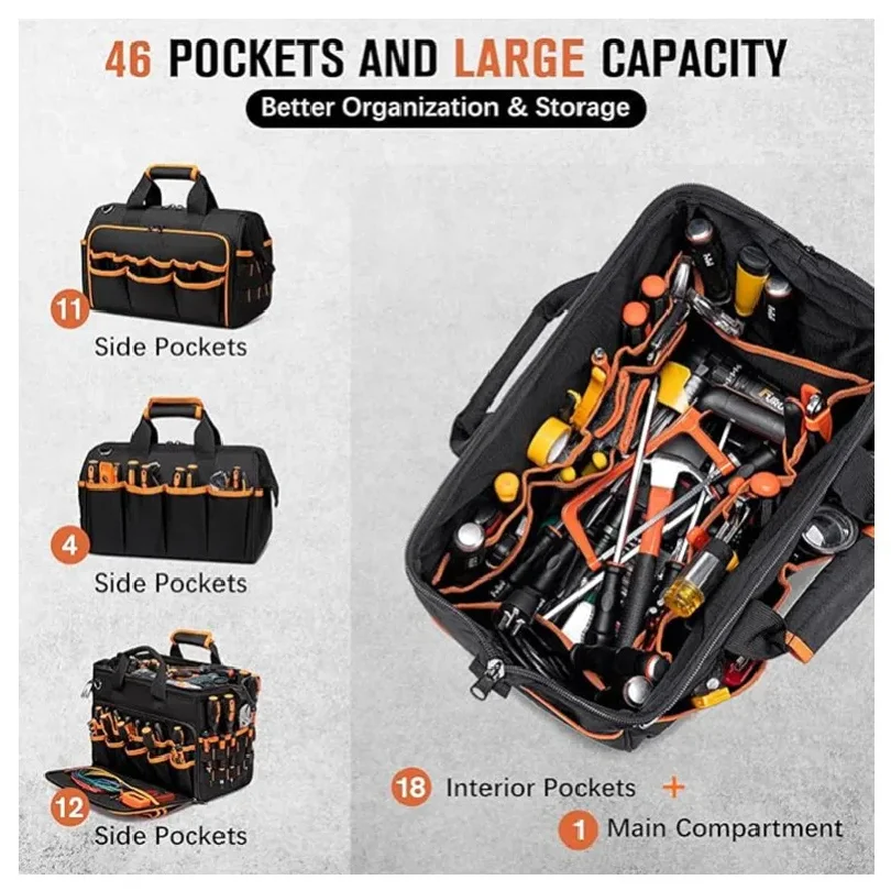 Tas Peralatan DGEV, Organizer Tas Peralatan, Tas Peralatan Teknisi Listrik, Tas Peralatan, Tempat Peralatan, Tas Peralatan untuk Teknisi Listrik