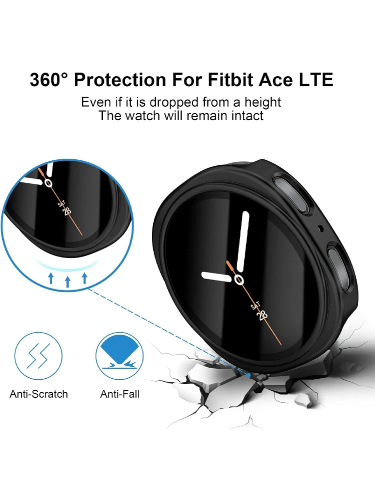 Schutzhüllen für Samsung Galaxy Watch 8/9, 40 mm und 44 mm, aus robustem PC-Material, mit umfassender Schutzabdeckung, Displayschutzfolie aus gehärtetem Glas, Galaxy Watch9-Hüllen-Zubehör.