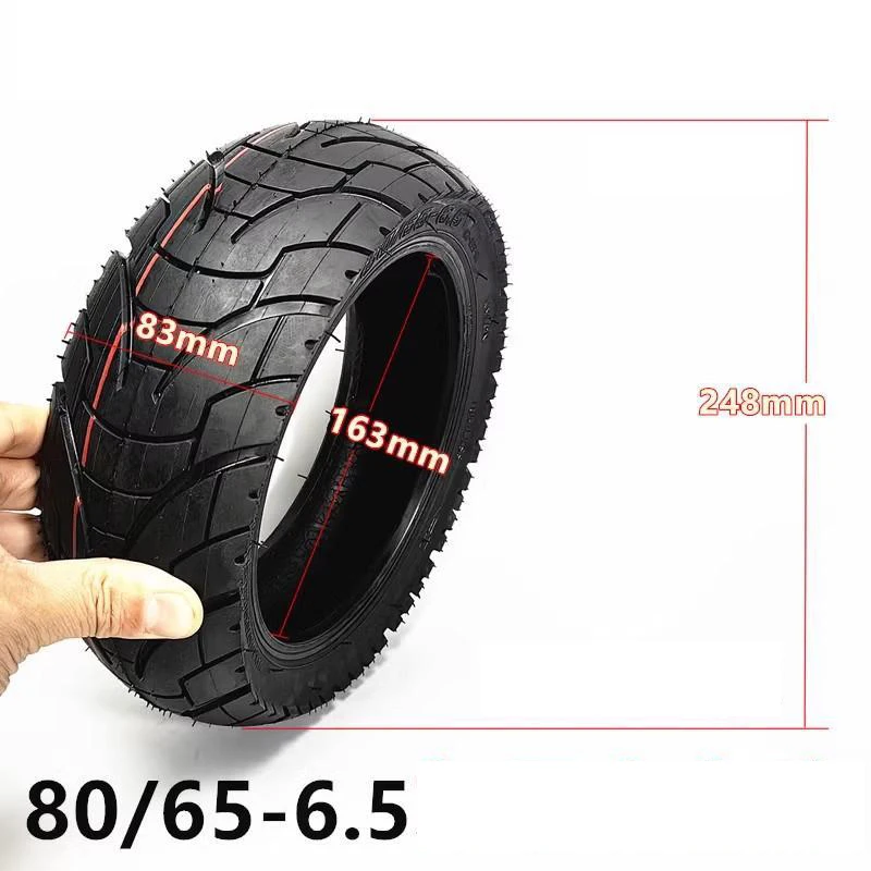 

80/65-6.5 Tubeless Tire Fit for Electric Scooter 10 Inch 10x2.75-6.5 Off-Road Tyre Accessories