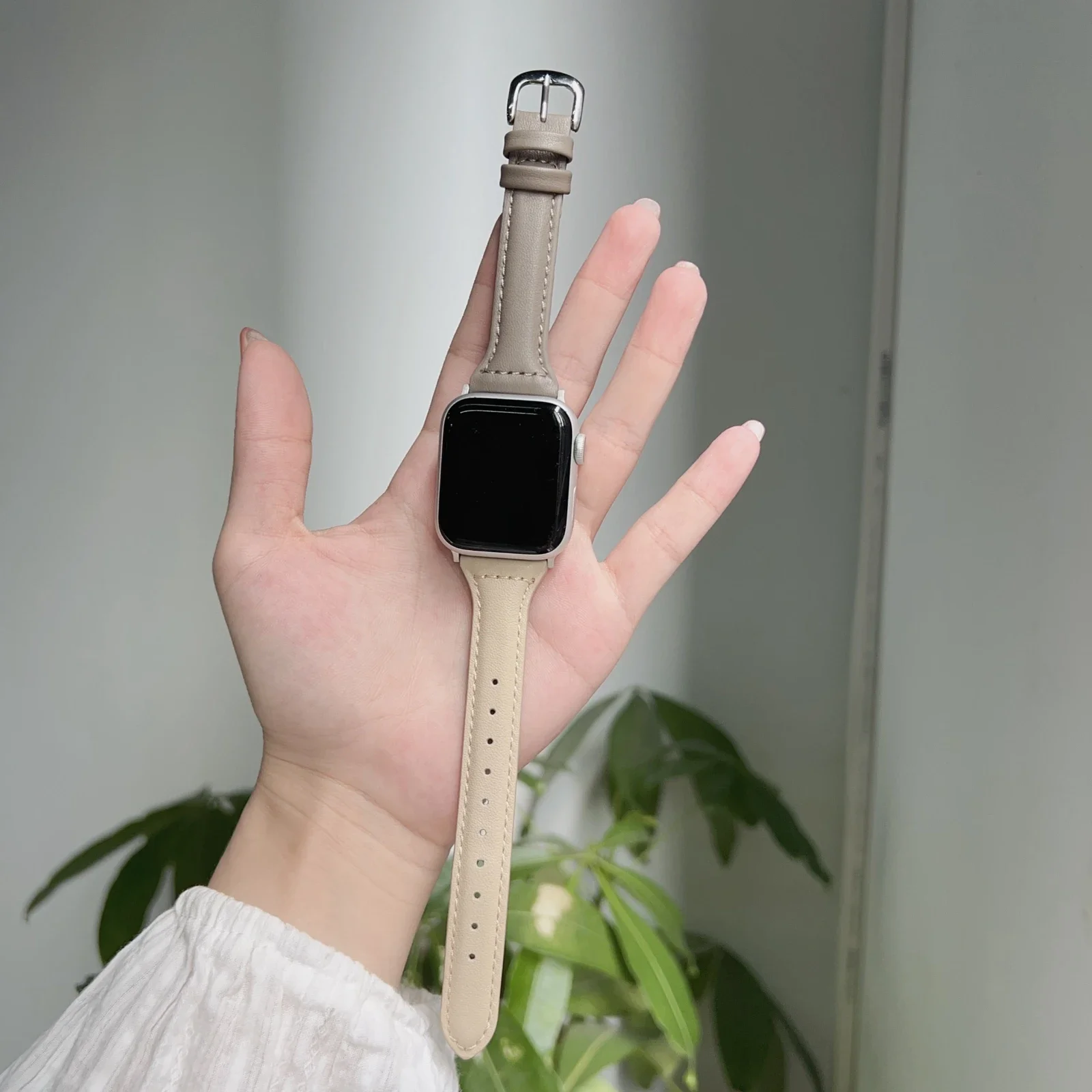 優れたレザーループ Apple Watch バンド女性シリーズ 10/9/8/7/6/5/4/3/2/38 ミリメートル 40 ミリメートル 41 ミリメートル 42 ミリメートル 44 ミリメートル 45 ミリメートル 46 ミリメートルストラップ