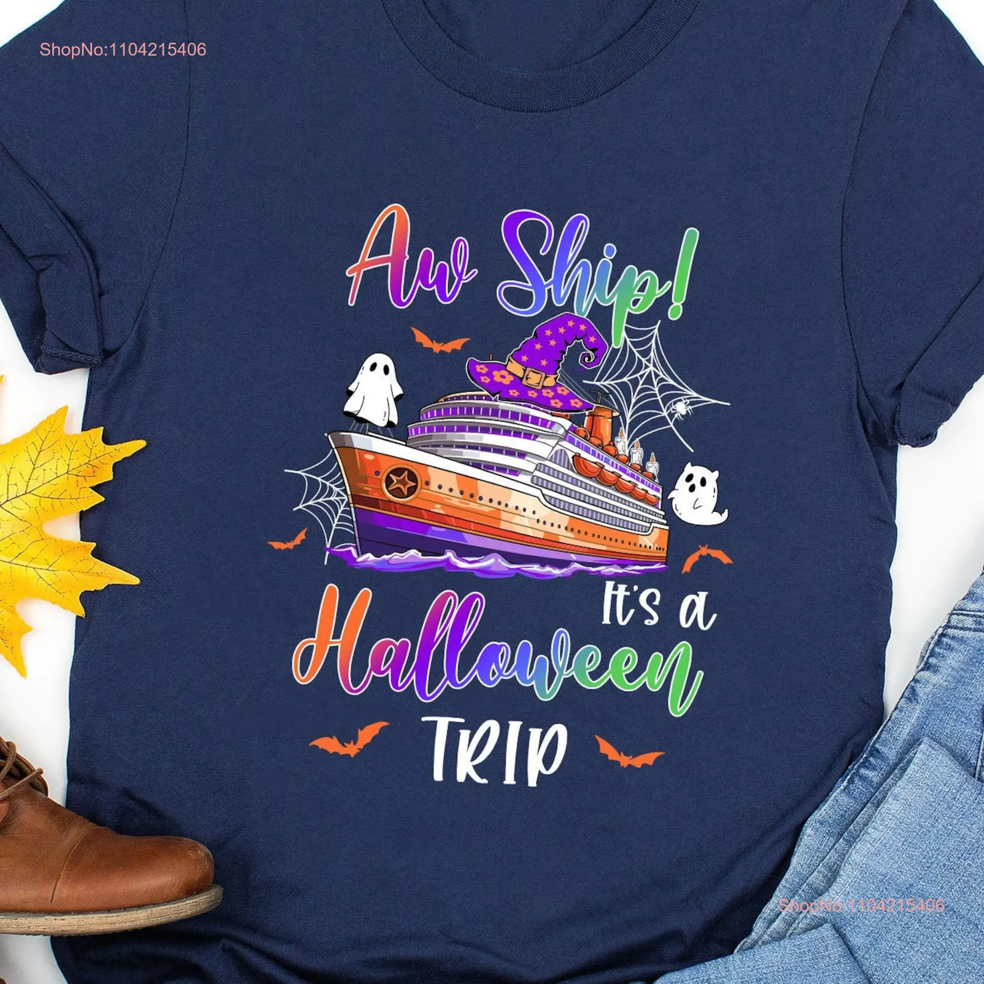 Halloween Cruise 2024 T Shirt Trip Matching Family long or short sleeves