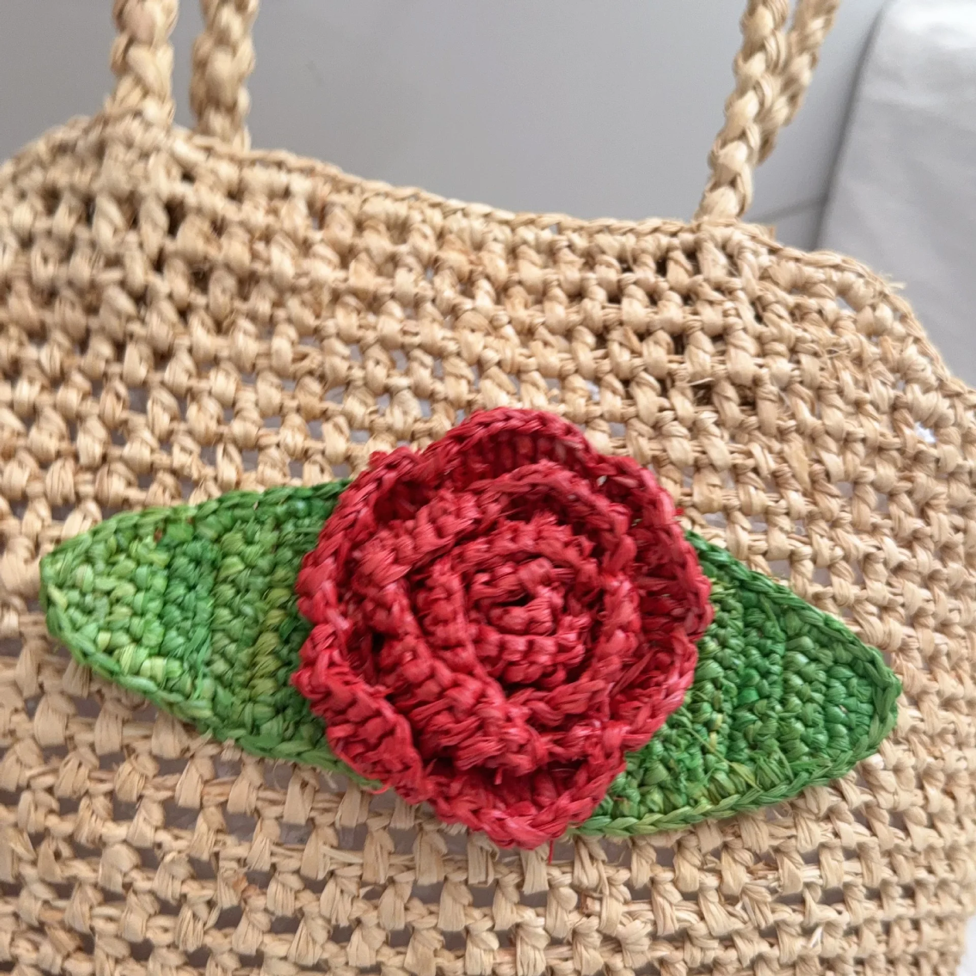 Tas tangan jerami Rafia bunga - Women'S Raffia Bags ulasan dan harga