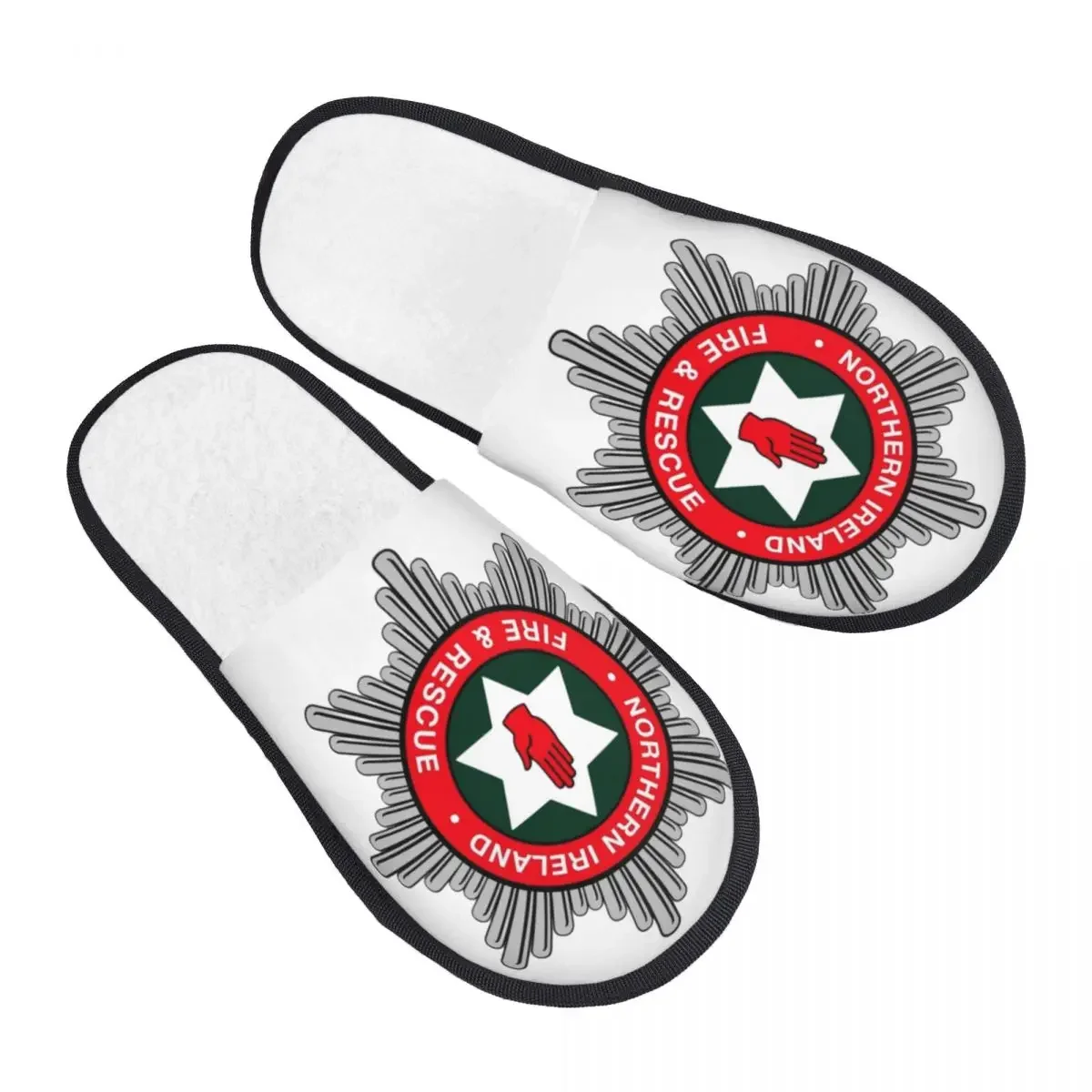 Slippers pompier personalizados para mujer, mousse à mémoire forme souple, pompier secours, pantuflas chaus et co
