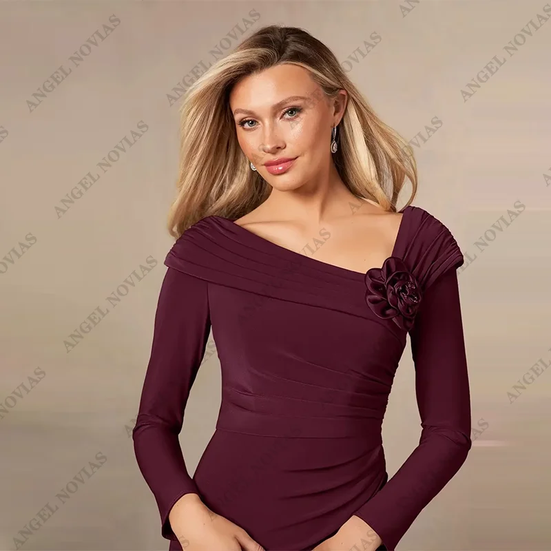 Customized Sheath Off the Shoulder Chiffon Mother of the Bride Dress elegant party dresses for women formal dress