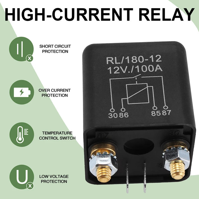 High Current Relay Starting Relay Power Car Truck Motor Automotive Heavy Current Start Relay Low Power Consumption