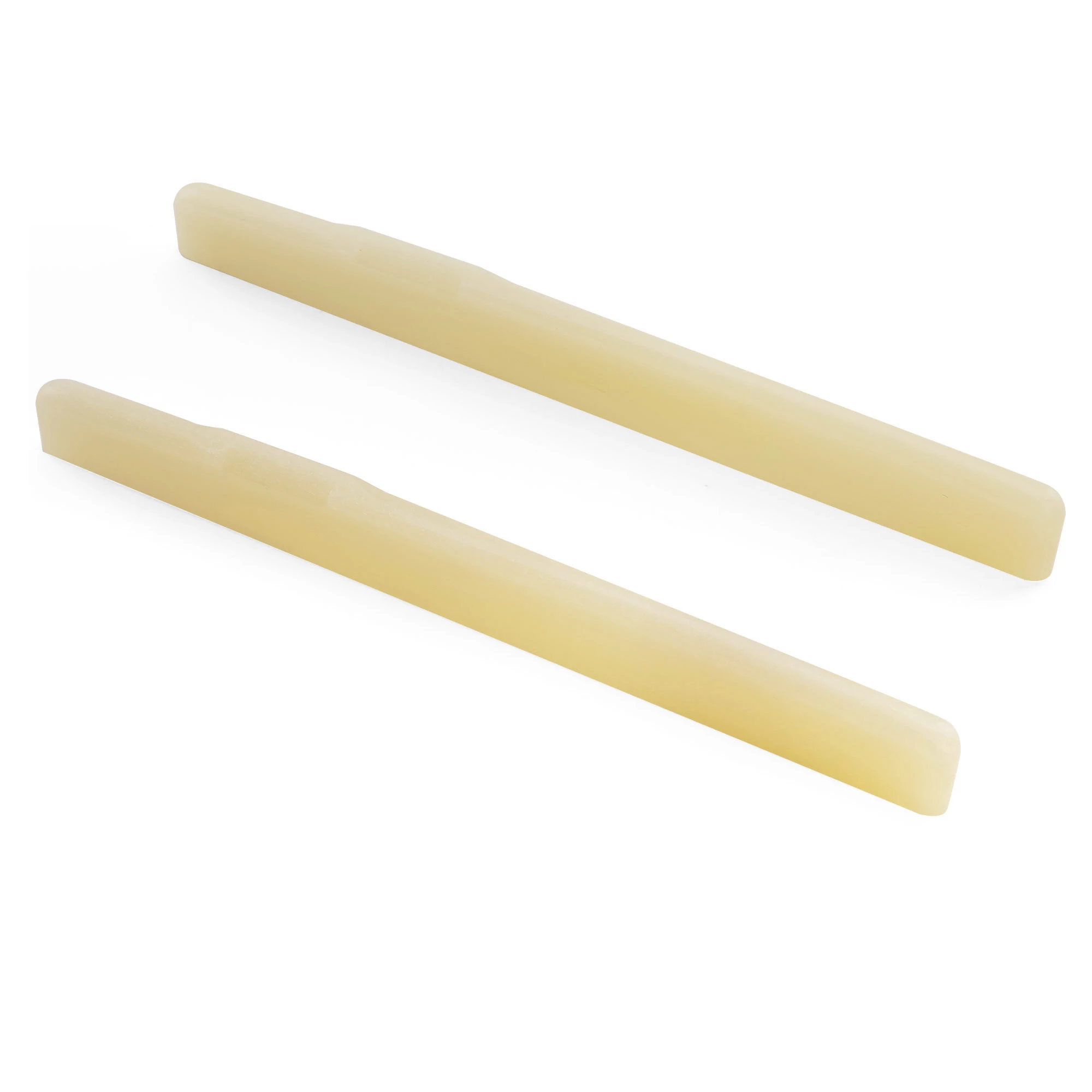 Musiclily Pro 75 x 3 x 10 mm kompensierte Knochensättel mit flachem Boden für 6-saitige Akustikgitarren der YA Style FG-Serie (2er-Set) – Detail 3