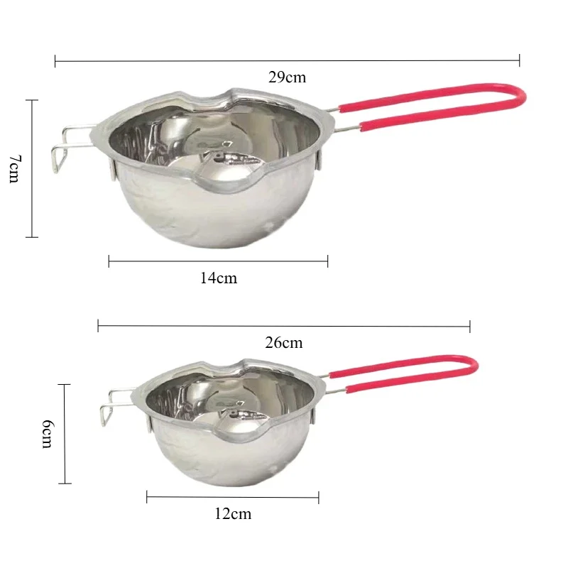 الفولاذ المقاوم للصدأ الشمع ذوبان وعاء مقبض طويل شمعة معطرة الصابون زبدة الشوكولاته صابون يدوي الصنع صنع العرض DIY أدوات الحرف اليدوية #6