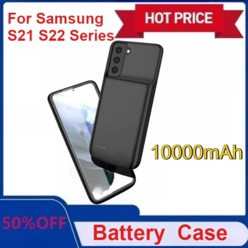 

New 10000mAh Battery Charger Case for Samsung S21 S21 Plus S22 Ultra S22Ultra S21plus S21Ultra Portable Battery Case Power Bank