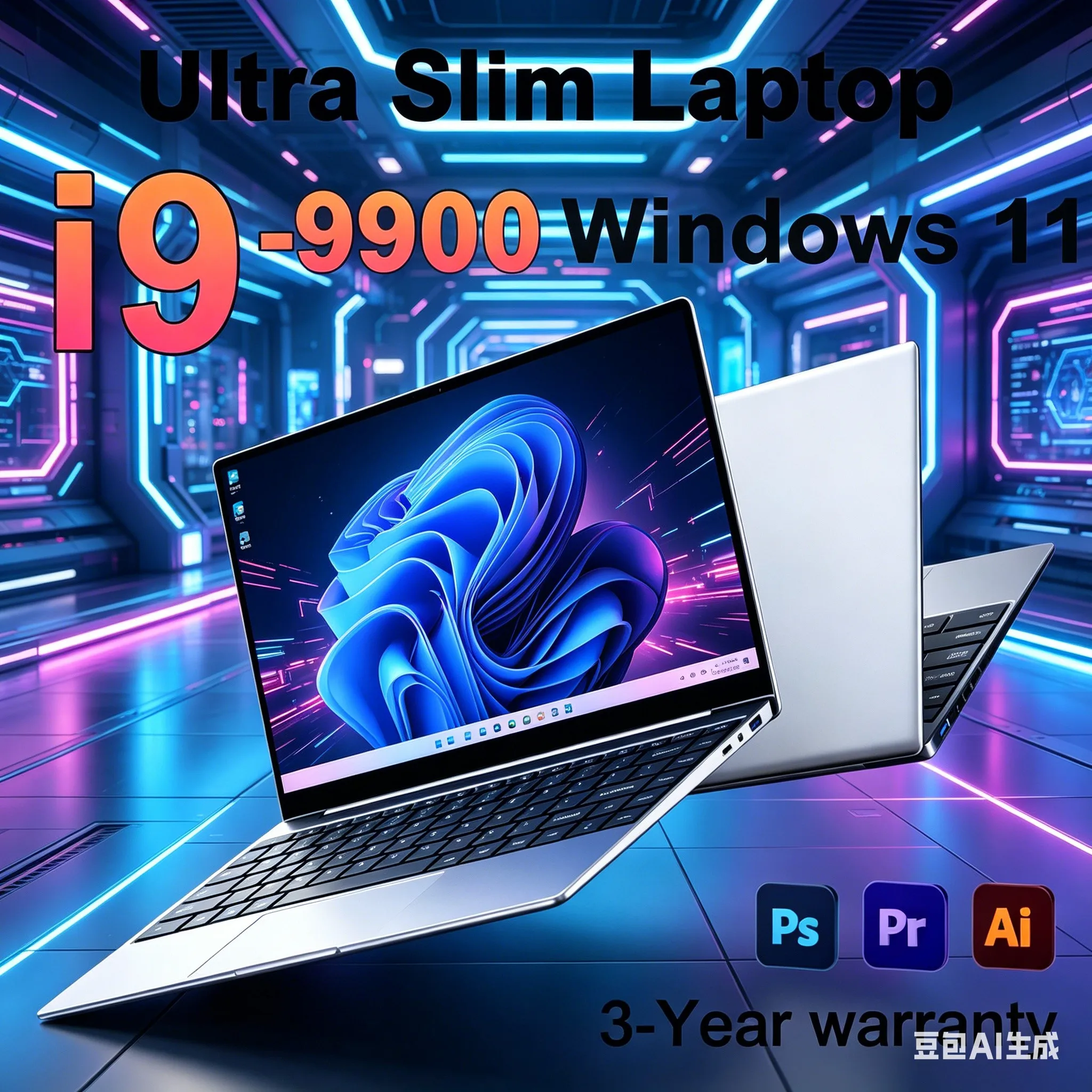 Potente Laptop de 14.1 Pulgadas, Intel Core I9-9900, 32GB, 2TB, PC para Juegos, Computadora Delicada para Oficina y Estudio, Windows 11 Pro, 1920*1080 HD