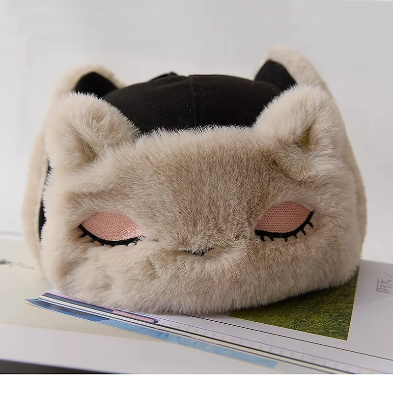 

Xiaoli Cute Lei Feng Hat Winter Women's Cartoon Ear Protection Cycling Hat Parent Child Thick Cold Protection and Warmth