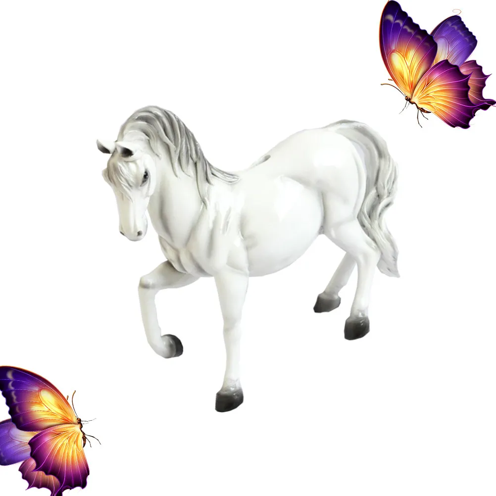 

Копилка в форме белой лошади, 1 шт., из высококачественной смолы, для ежедневного использования дома, в магазине, офисе, для детей, органайзер для денег, идея подарка