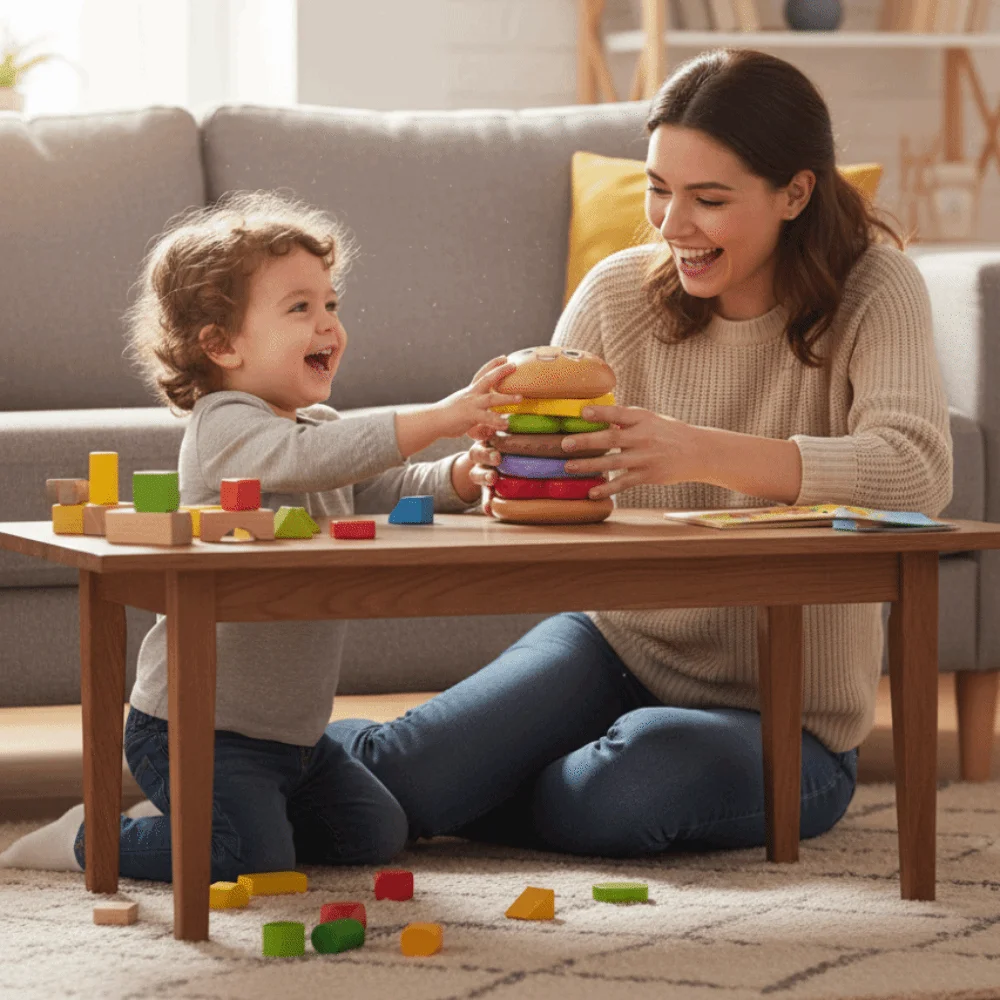 Stacking Burger Stacking Matching Game Play Food Montessori Sorting Game Sorting Pretend Play Food Set Babies Learning