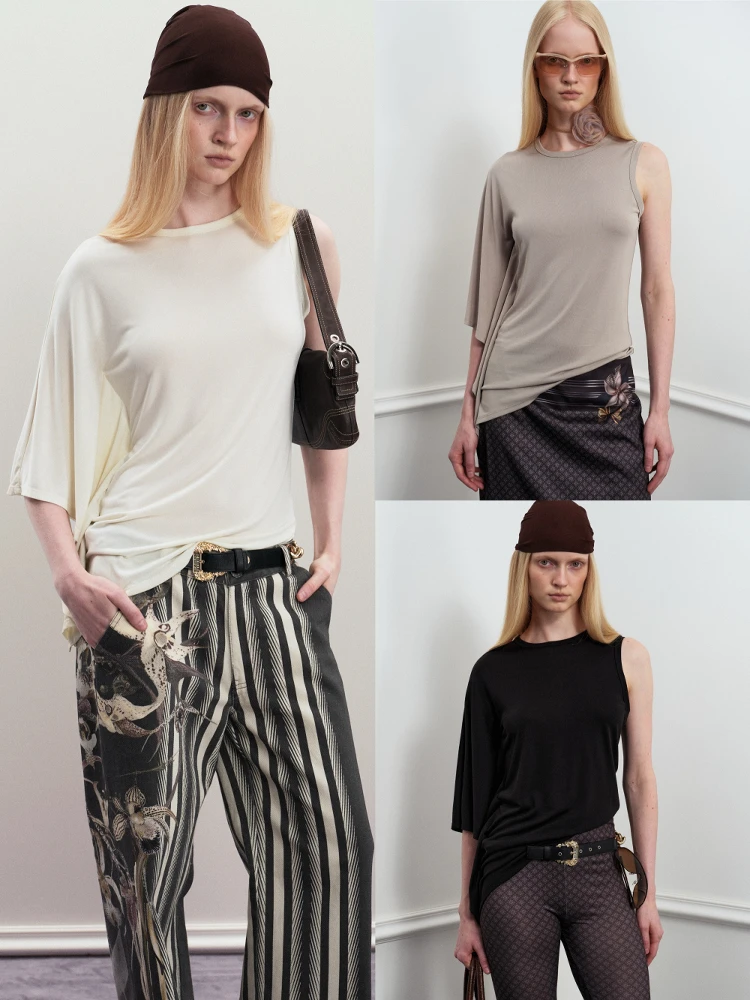 

Асимметричный свободный топ-боди с оригинальным дизайном для женщин, летняя мода