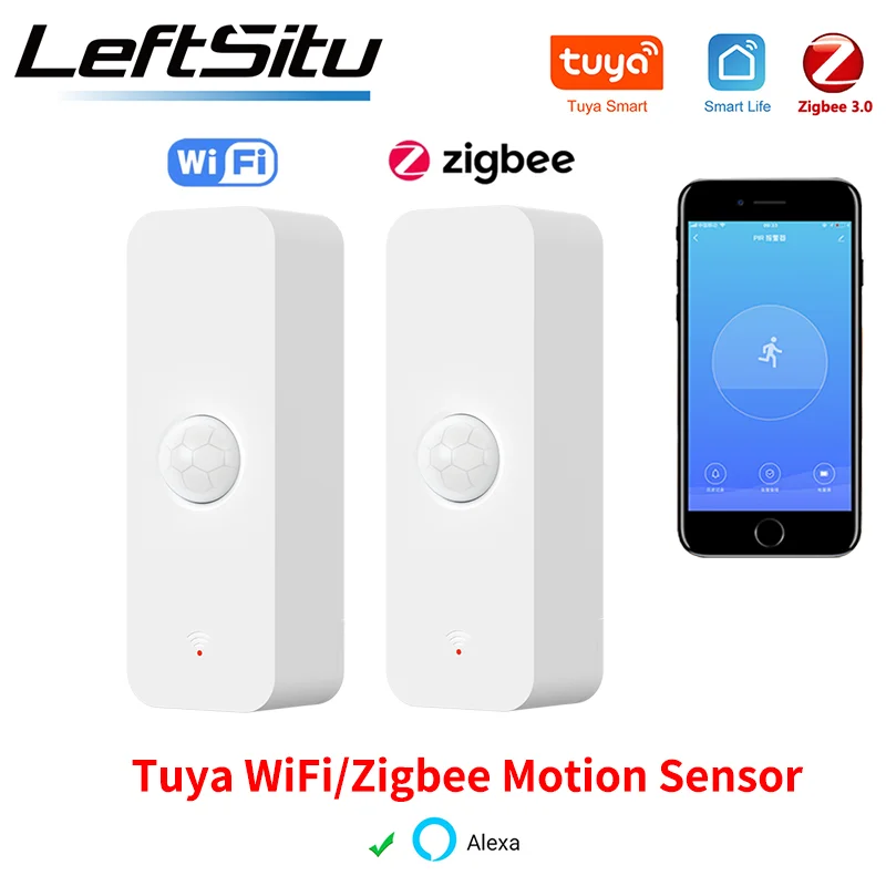 Tuya WiFi Zigbee PIR sensore di movimento Smart Home rilevatore a infrarossi per il corpo umano sicurezza Smart Life funziona con Alexa Google Home