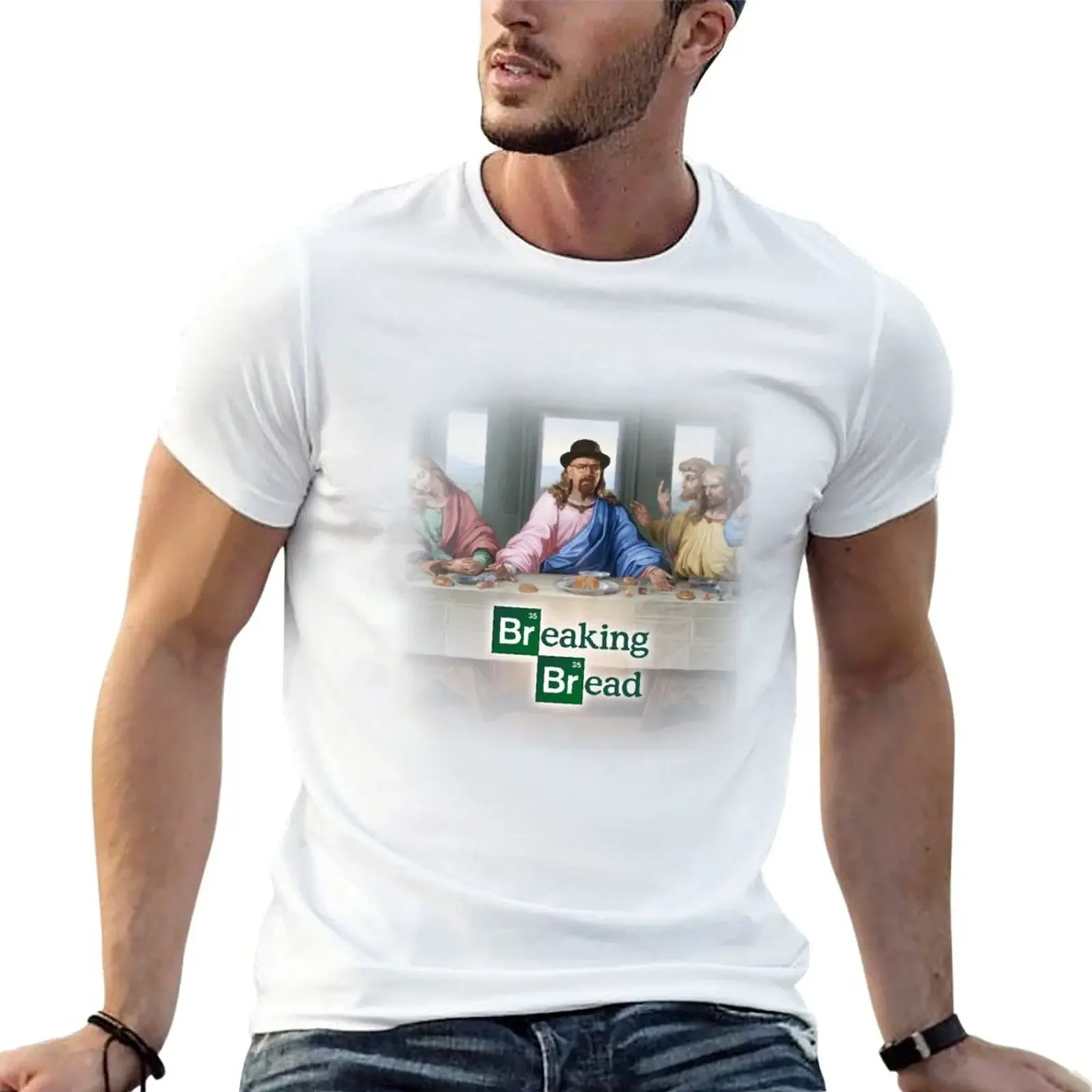 New Breaking Bread - Breaking Bad the last supper T-Shirt man clothes korean fashion mens plain t shirts