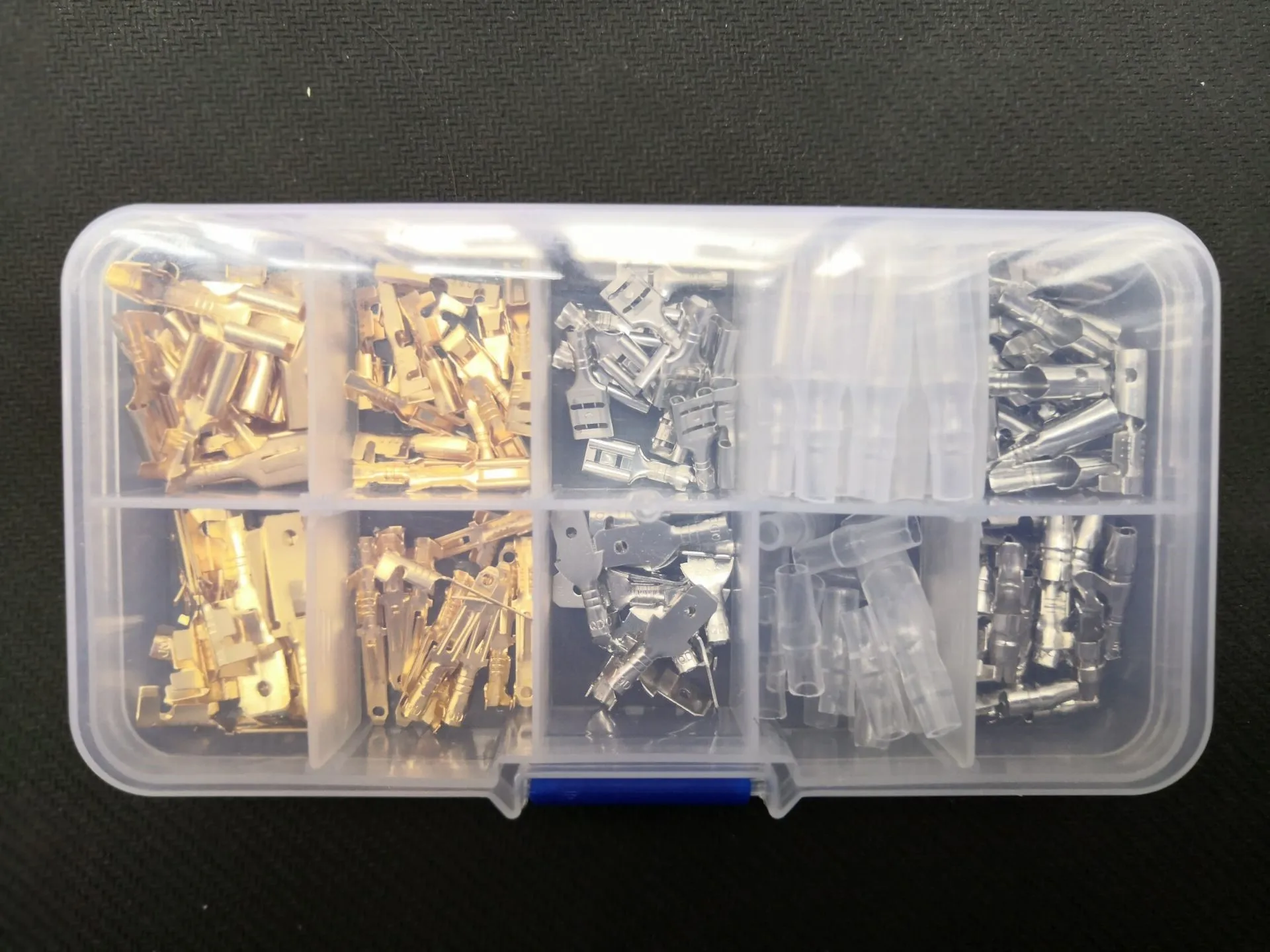 1box Male & Female Crimp Terminals Spade Sleeve 2.8/4.0/4.8/6.3mm For Wire 0.5mm2-1.5mm2 22-16 AWG Wrap Connector Box Kit 150pcs