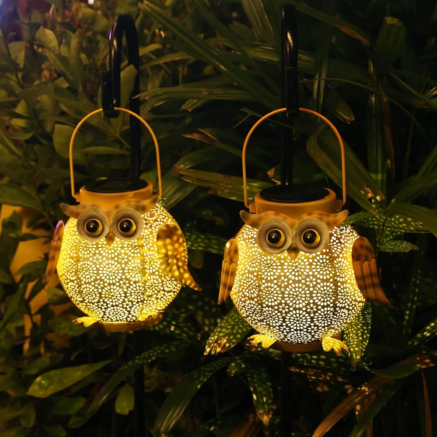 

Owl Hanging Solar Lanterns Garden Light Waterproof Metal Decorative Solar Lantern Lights Outdoor for Patio Yard Table Pathway