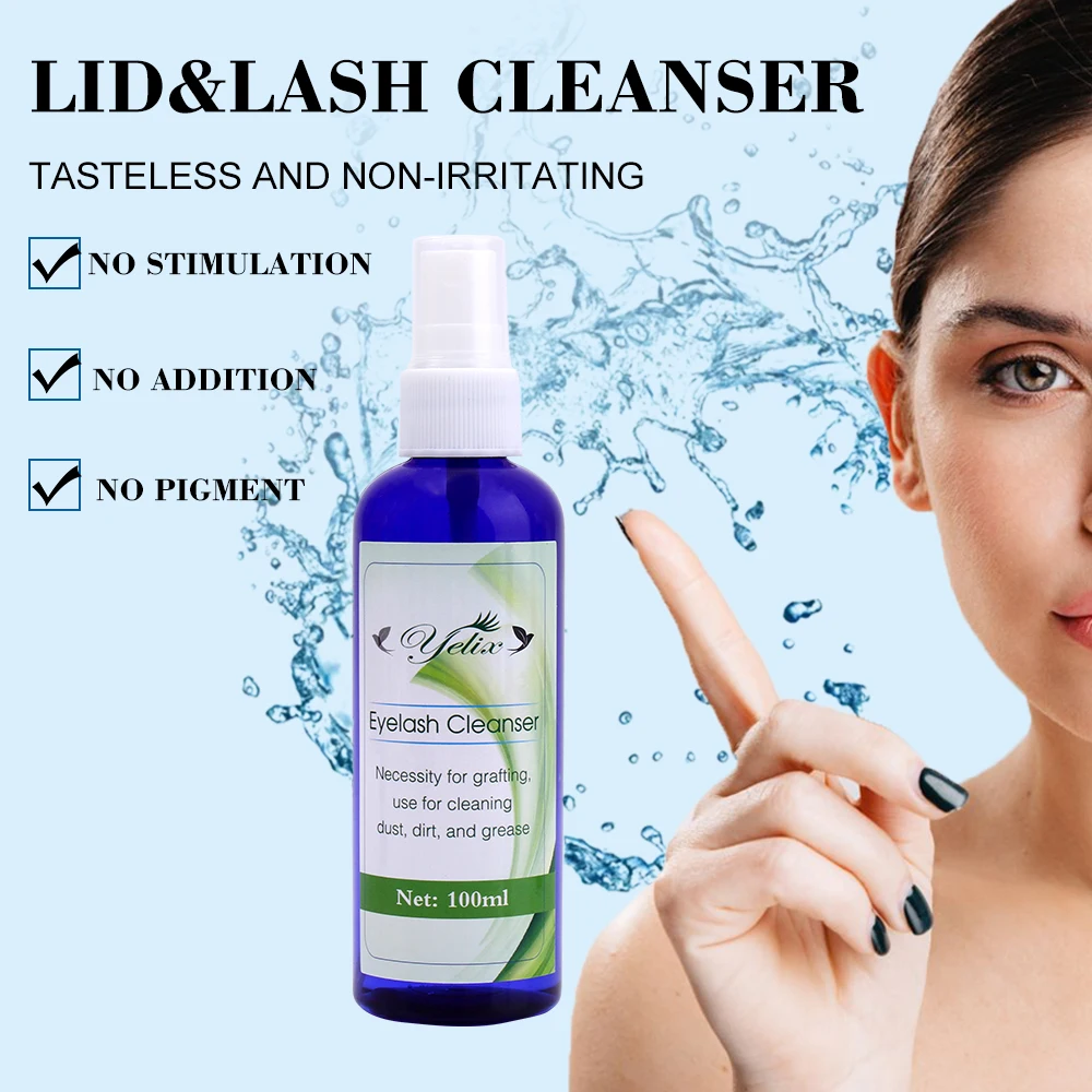 Yelix Eyelash Extensions Lash Eyelid Cleansing Spray Lid And Lash Cleanser For Eye Irritation And Eyelid Relief Make Up