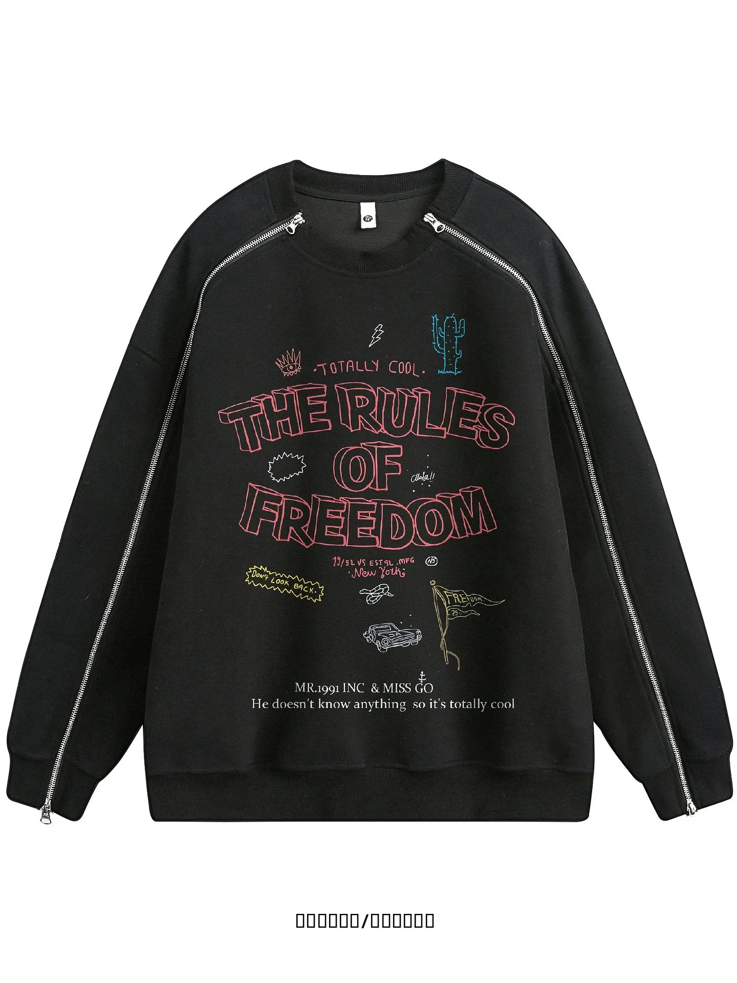 

Новые ретро-толстовки с буквенным принтом и молнией, свободного кроя, для пар, из дышащей хлопково-полиэстеровой смеси, осенние, повседневные.