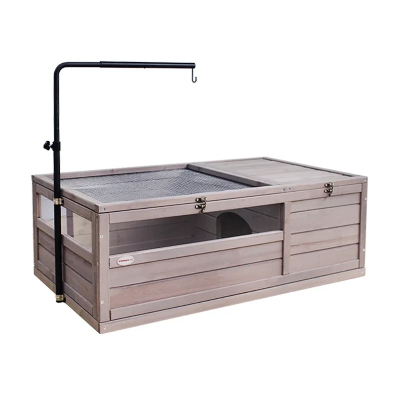 Tortoise feeding box, solid wood climbing pet incubator, rutin chicken incubator, python hedgehog large turtle box, crawler box