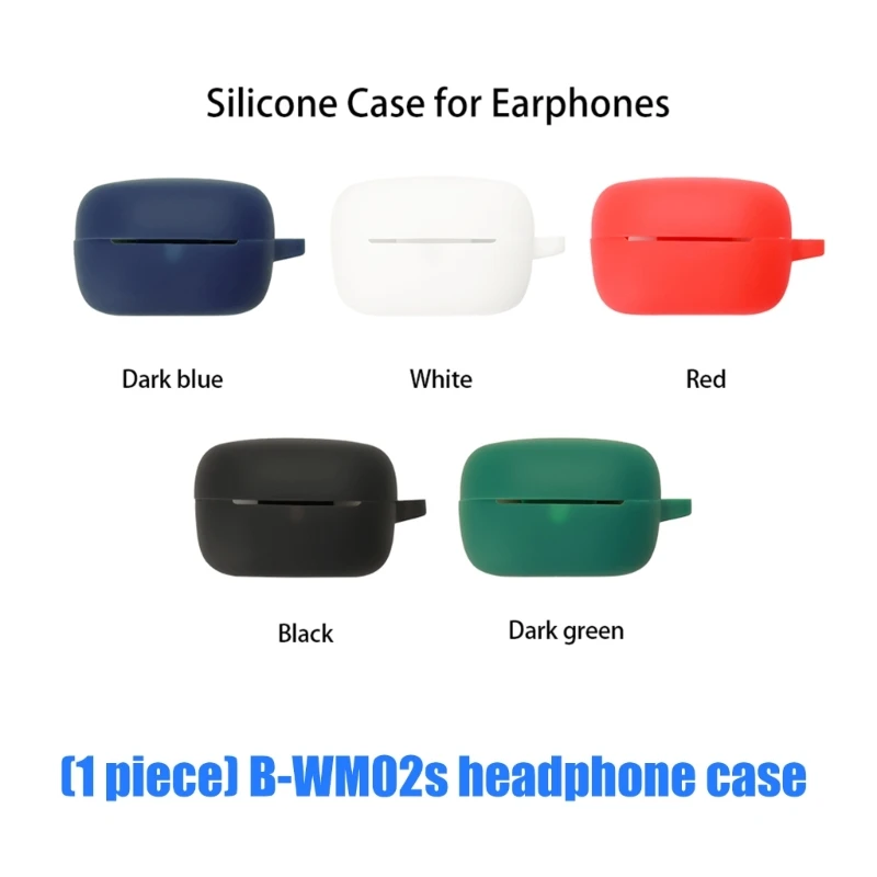 for Baseus Bass WM02s Earbuds Headphone Protective Case Anti-drop Silicone Wireless Earphone Shell Dustproof Case