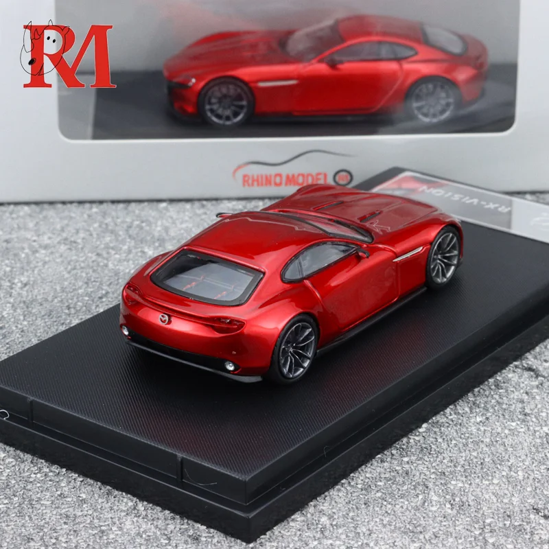 New In Stock Rm 1:64 Concept Car Mazda Rx-Vision Coupe Simulation Alloy Miniature Die-Cast Model Custom Boy Toys Collection Gift