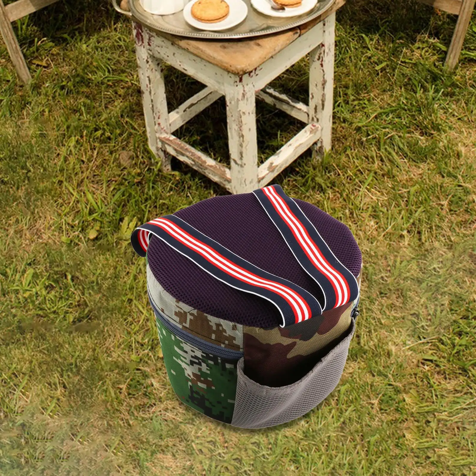 Wearable Gardening Stool with Elastic Band Lightweight Outdoor Foot Rest Seat for Sitting Camping Travel