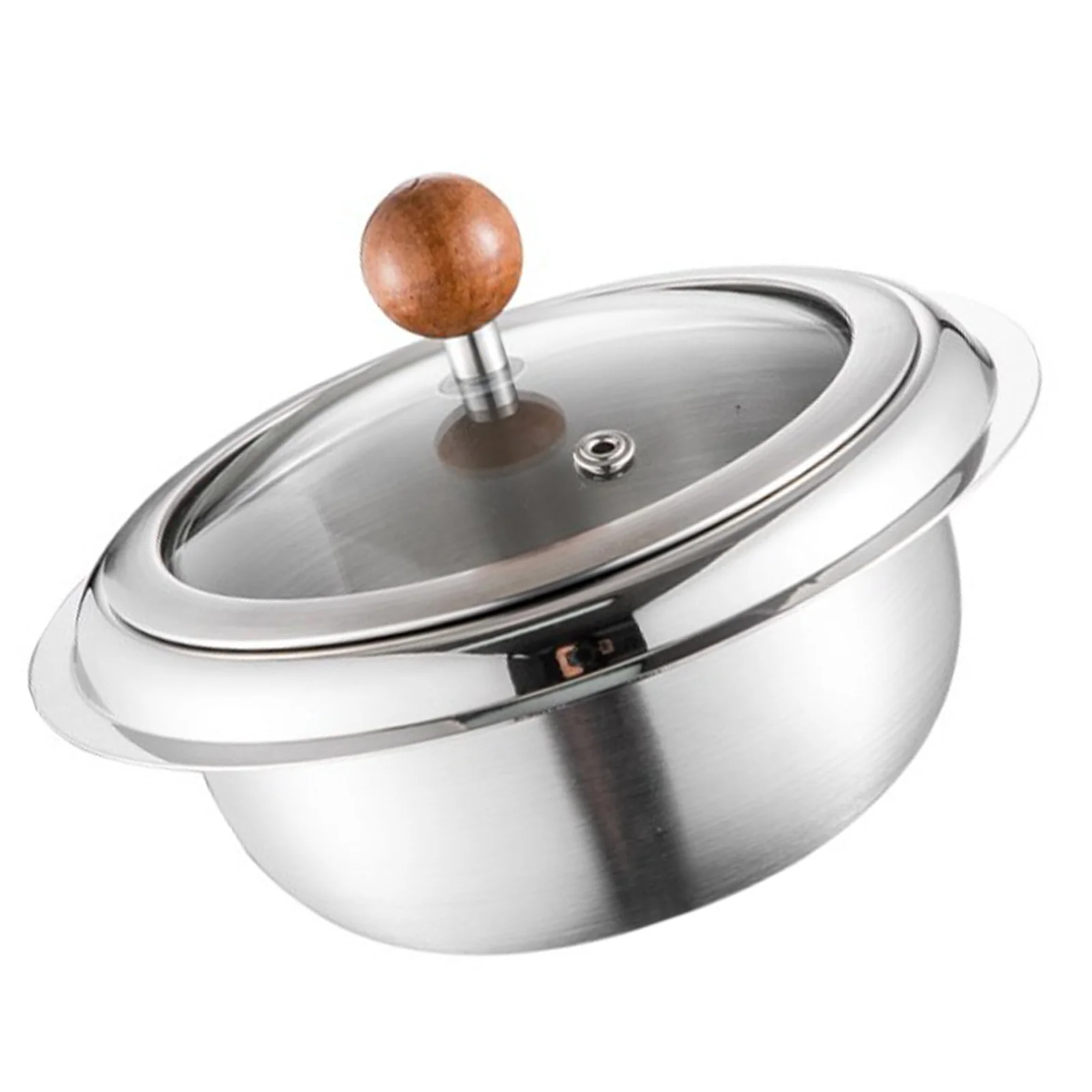 

Stainless Steel Ttukbaegi: Korean Soup Pot For Rice Noodle Kimchi Stew Egg Custard Sizzling Hot Pot Induction Compatible