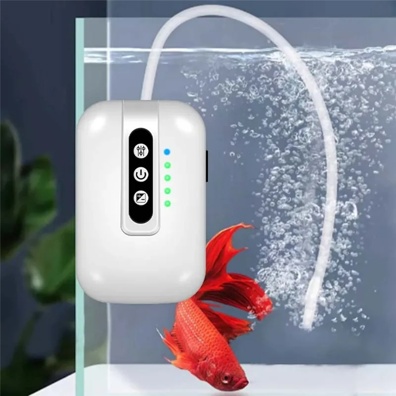 AB15-Tragbare Aquarium Sauerstoff Pumpe USB Aufladbare Outdoor Ultra Silent Luft Kompressor Für Aquarium Aquarium Zubehör