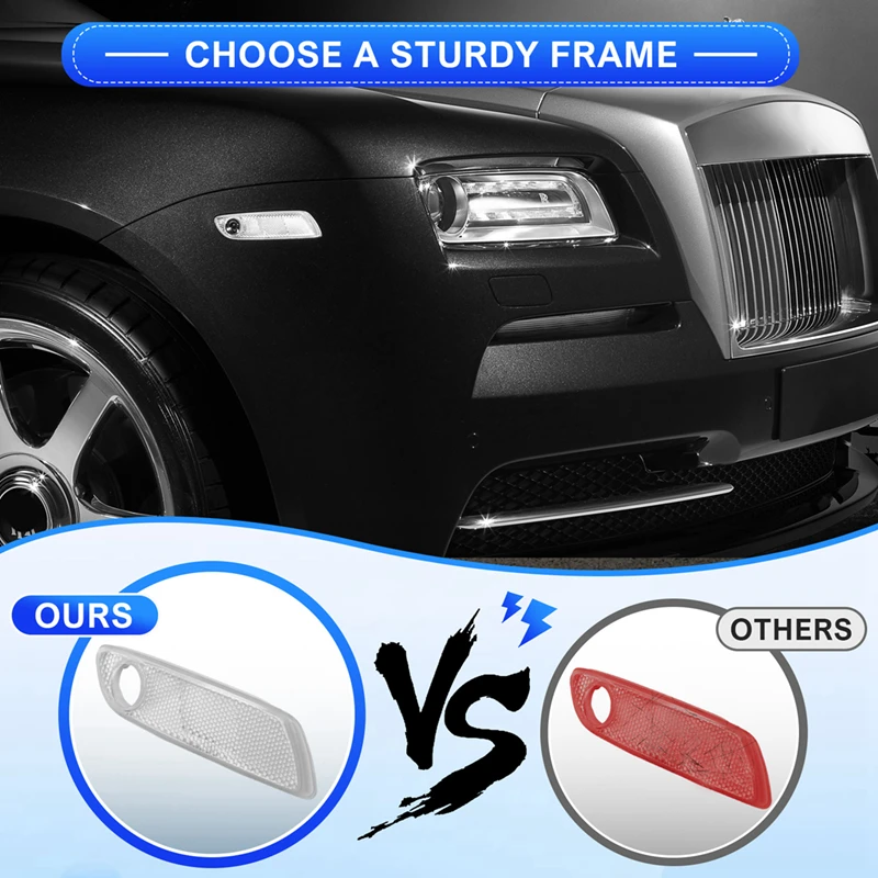 Car Front Side Marker Light Fender Light Cover For Rolls Royce Ghost RR4 Wraith RR5 Dawn RR6