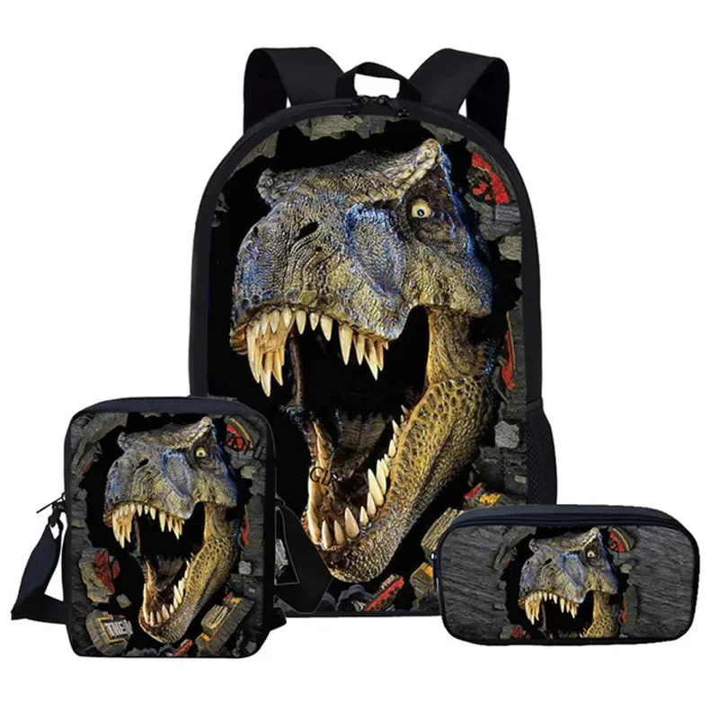 Anime Dinosaur Graphic Backpack Teenagers Boys Girls Toddler Animal Kids School Book Bags Men Women Mochila