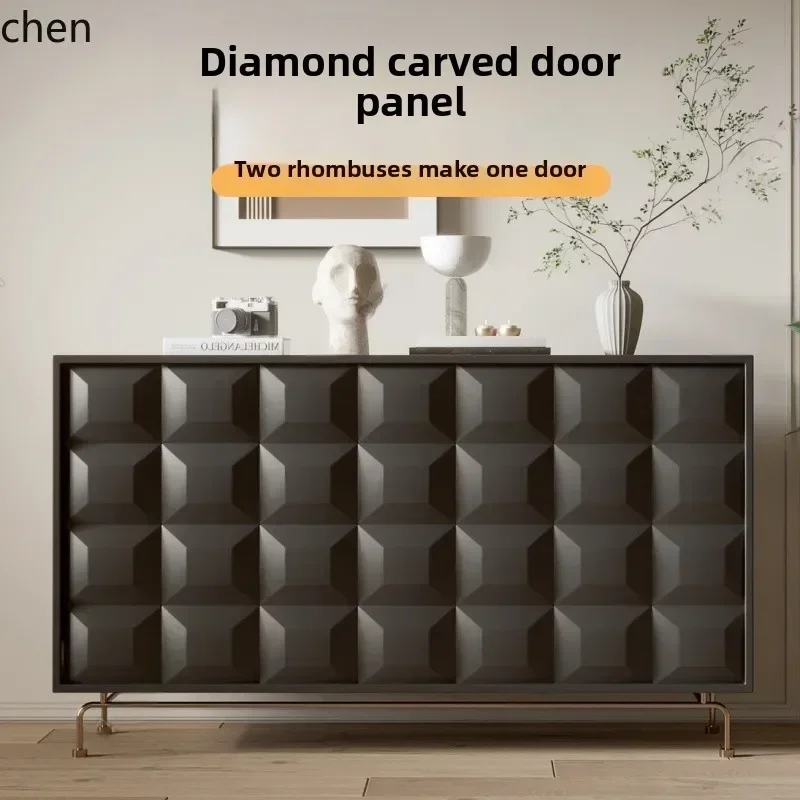 Lacquer Entrance Cabinet Decorative Storage Simple Modern Shoe Cabinet Creative SideboardN10