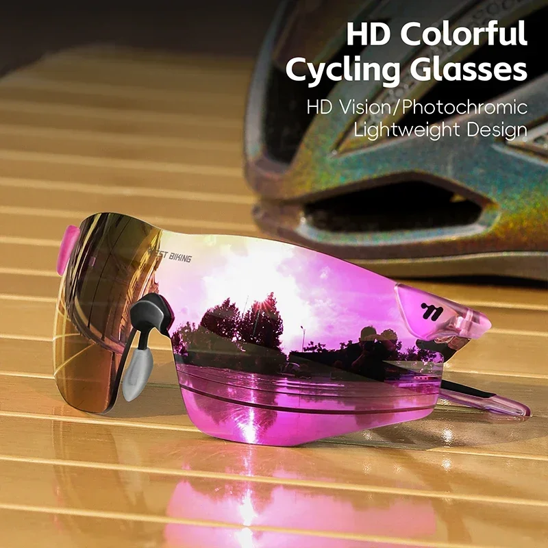 

WEST BIKING красочные велосипедные очки без оправы женские фотохромные эстетические велосипедные солнцезащитные очки TR-90 легкие солнцезащитные очки для мужчин