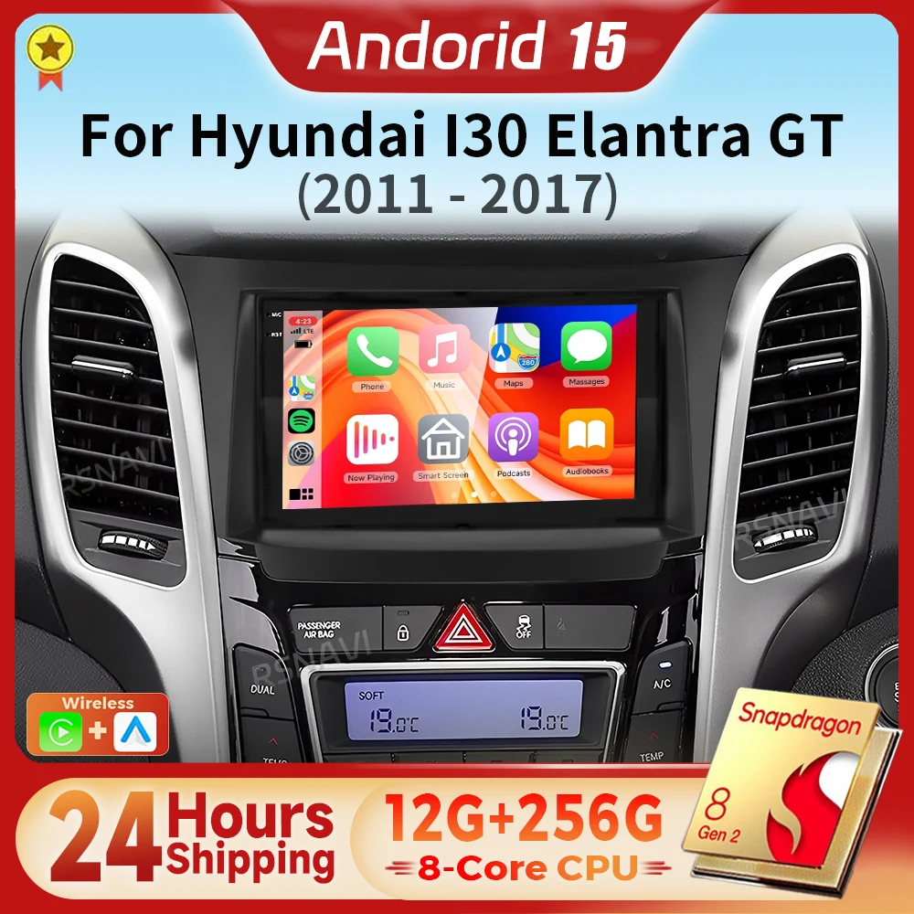 

Android 15 Автомобильный радиоприемник Qualcomm с навигацией, мультимедийный плеер для Hyundai i30 Grand Elantra Grant 2011-2017 видео Carplay Auto BT