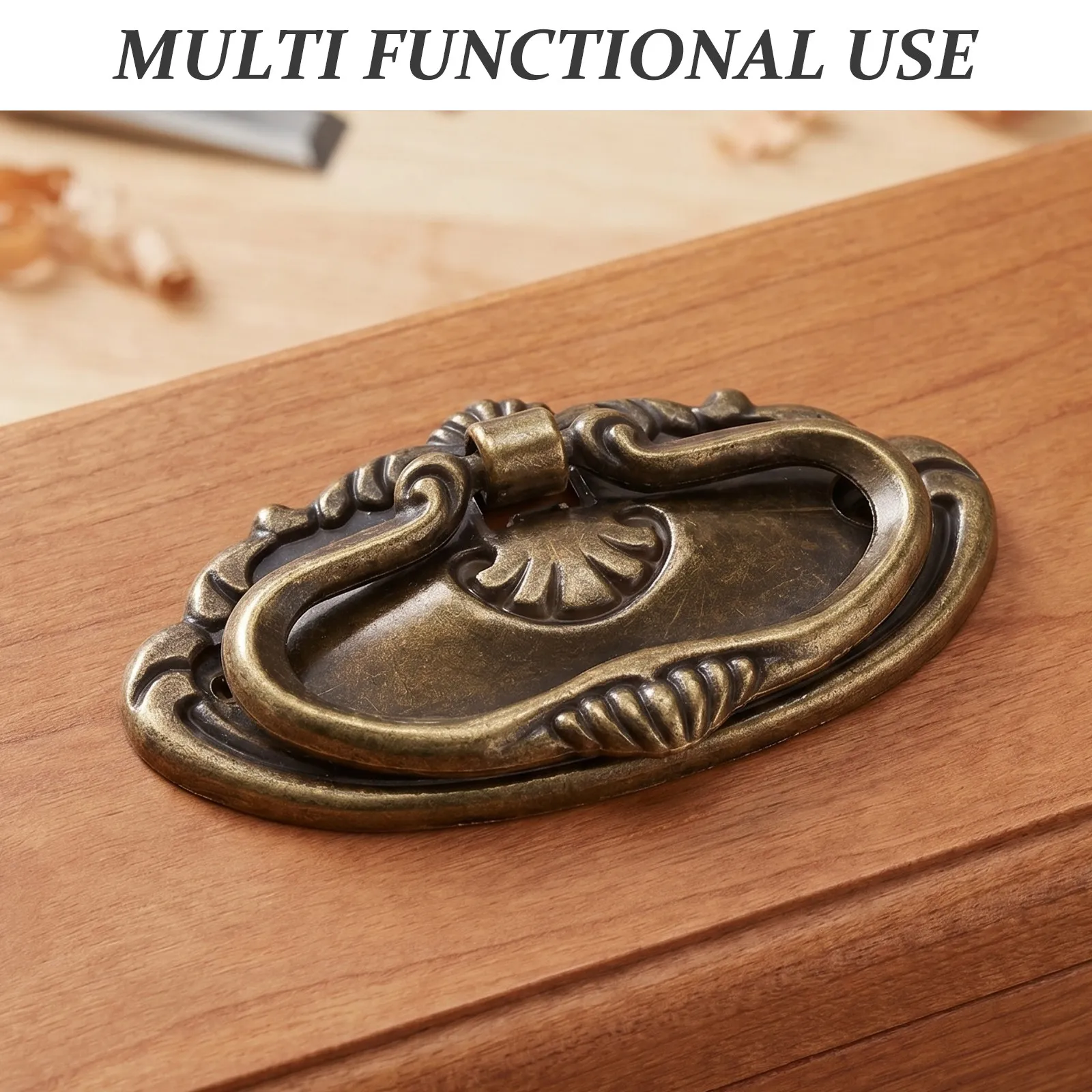 6Pcs Cabinet Pulls Aluminum Alloy Small Drawer Handles 78x43mm Zinc Alloy Scratch Resistant Metal Handles for Jewelry Boxes